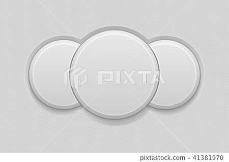 Round combo button. Empty interface 3d icon 41381970