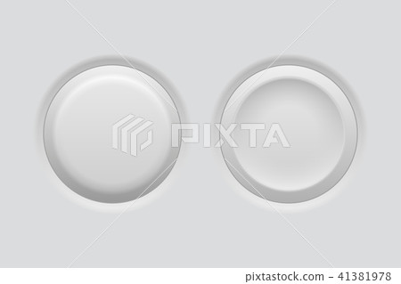 Pushed and normal gray interface buttons 41381978