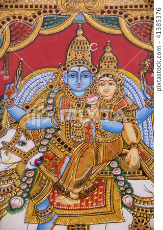 Colourful Tanjore paintings Kumbakonam Tamil Nadu Colourful Tanjore paintings Kumbakonam Tamil Nadu 41385376