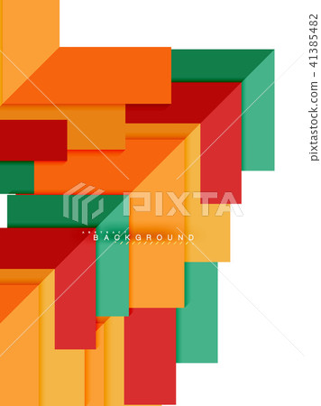 Multicolored abstract geometric shapes, geometry background for web banner 41385482