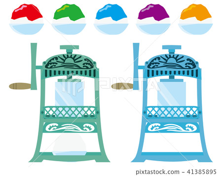 Illustration of a simple shaker ice machine and… - Stock Illustration