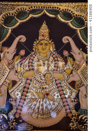 Colourful Tanjore painting, Chidambaram Tamil Nadu 41386908