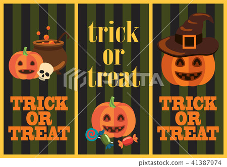 Trick or Treat Vertical Images Vector Illustration 41387974