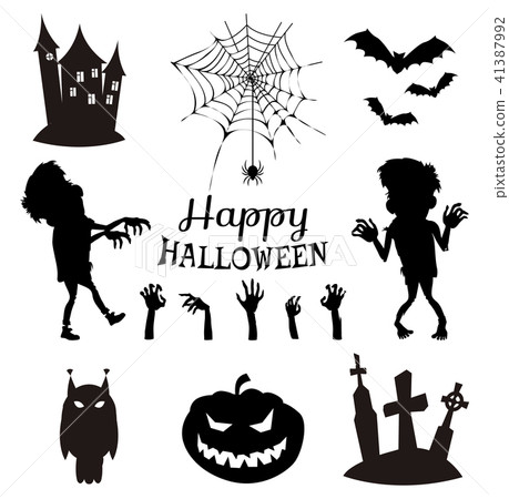 Happy Halloween Banner on Vector Illustration Happy Halloween Banner on Vector Illustration 41387992