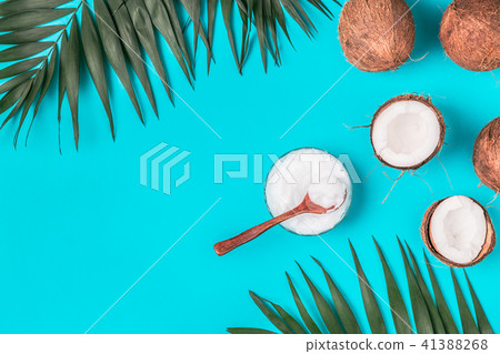 Coconut oil and coconuts. Coconut oil and coconuts. 41388268