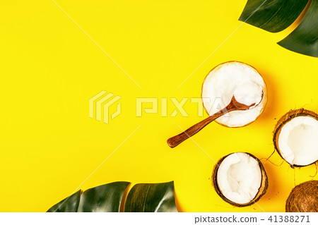 Coconut oil and coconuts. Coconut oil and coconuts. 41388271