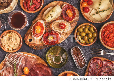 Typical spanish tapas concept. 41388316