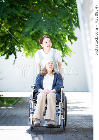 Care wheel chair woman 41388547