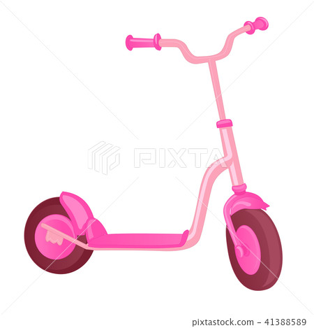 Pink roller scooter for children. Balance bike. Pink roller scooter for children. Balance bike. 41388589