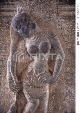 Carved idol on the wall of Brihadishvara Temple Carved idol on the wall of Brihadishvara Temple 41388648