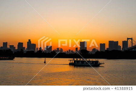 sunset at sumida river sunset viewpoint ,tokyo sunset at sumida river sunset viewpoint ,tokyo 41388915