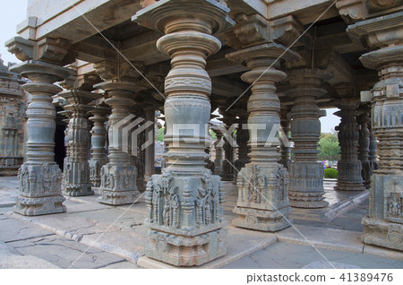 Carved pillars of the Mahadeva Temple, Itagi 41389476