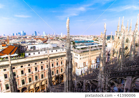 view of Milan from the the Duomo view of Milan from the the Duomo 41390006