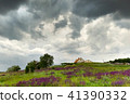 Storm clouds above a village 41390332