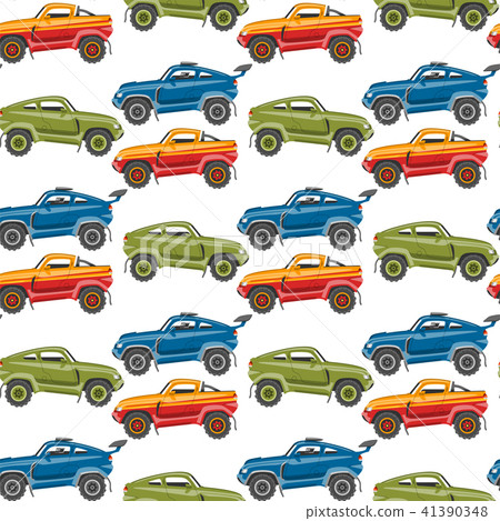 Vector seamless pattern background luxury car transportation detailed auto business transport design Vector seamless pattern background luxury car transportation detailed auto business transport design 41390348