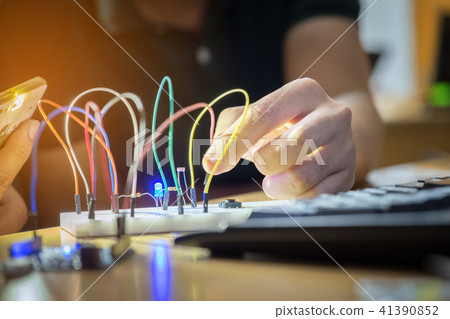 Electronic control kit DIY boards flat layout 41390852