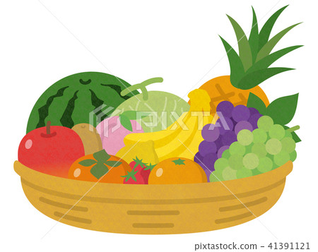 Fruits served in the basket 41391121