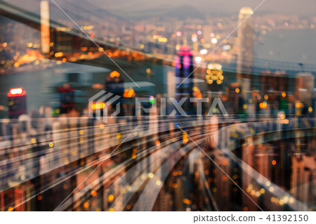 Hong Kong blur light business downtown Hong Kong blur light business downtown 41392150