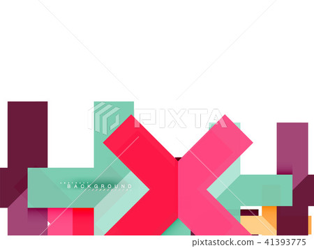 Multicolored abstract geometric shapes, geometry background for web banner 41393775