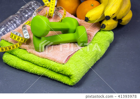 on a gray background sports equipment, water, on a gray background sports equipment, water, 41393978