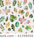 Leaves are colored silhouettes of trees and bushes 41394056