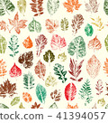 Leaves are colored silhouettes of trees and bushes 41394057