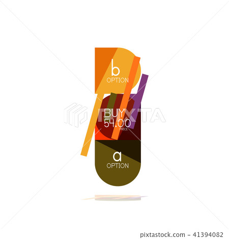 Minimal flat clean abstract option step infographic design element, geometric shapes - round squares Minimal flat clean abstract option step infographic design element, geometric shapes - round squares 41394082