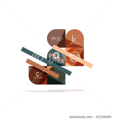 Minimal flat clean abstract option step infographic design element, geometric shapes - round squares Minimal flat clean abstract option step infographic design element, geometric shapes - round squares 41394084