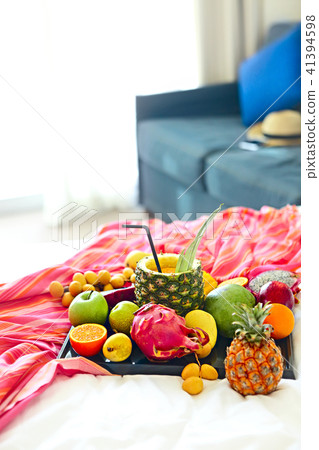 Exotic fruits on the tray Exotic fruits on the tray 41394598