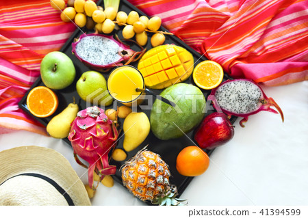 Exotic fruits on the tray Exotic fruits on the tray 41394599