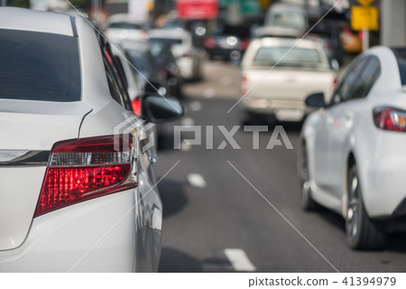 traffic jam with row of cars traffic jam with row of cars 41394979