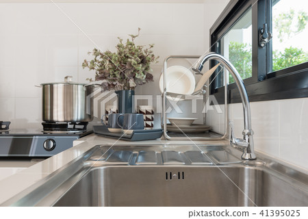 modern sink with faucet in modern kitchen modern sink with faucet in modern kitchen 41395025
