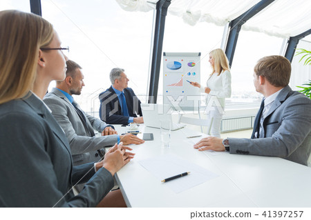 Business team at office presentation Business team at office presentation 41397257