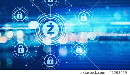 Zcash cryptocurrency security theme with blurred abstract lights Zcash cryptocurrency security theme with blurred abstract lights 41398459