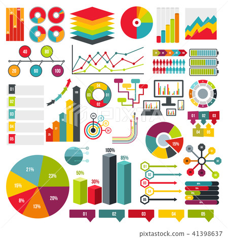 Infographics elements set, flat 41398637