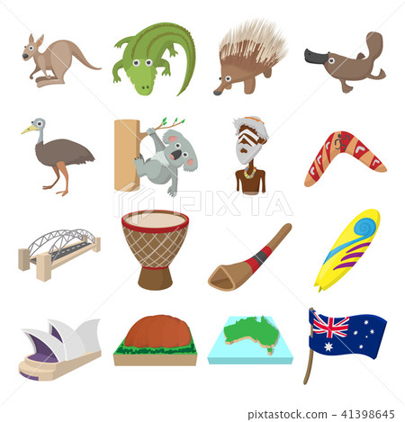 Australia icons cartoon Australia icons cartoon 41398645