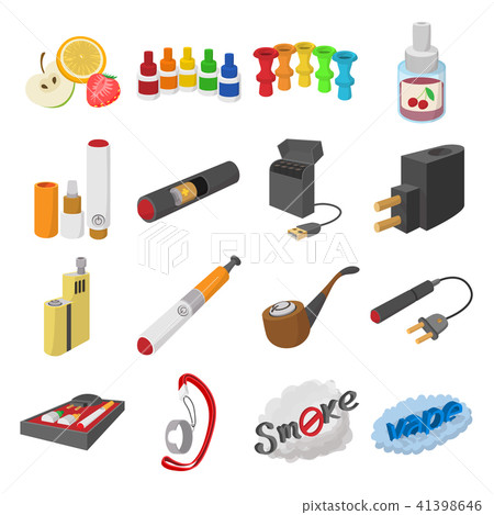 Electronic cigarettes icons cartoon 41398646