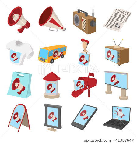 Advertisement icons set 41398647