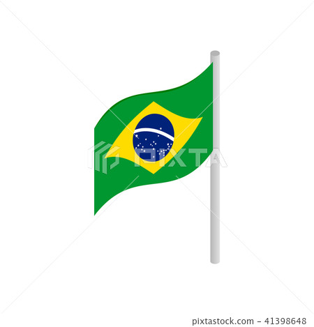 Flag of Brazil icon, isometric 3d style  41398648