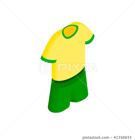 Brazil Football Jersey icon, isometric 3d style Brazil Football Jersey icon, isometric 3d style 41398655