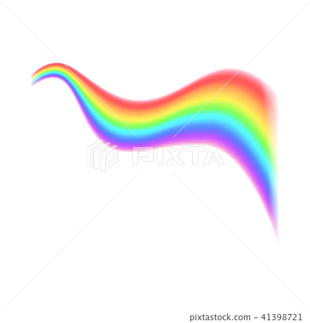 Rainbow curved line icon,realistic style  41398721