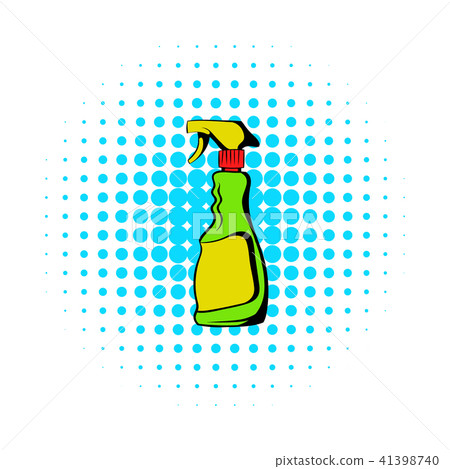 Plastic hand spray bottle icon, comics style Plastic hand spray bottle icon, comics style 41398740