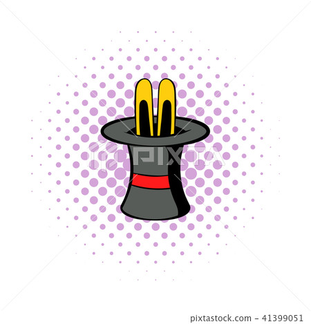 Rabbit appearing from a top magic hat icon Rabbit appearing from a top magic hat icon 41399051