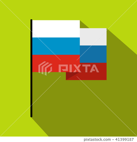 Flag of Russia icon, flat style 41399187