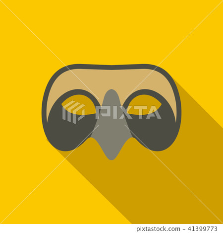Mens Venetian mask icon, flat style Mens Venetian mask icon, flat style 41399773