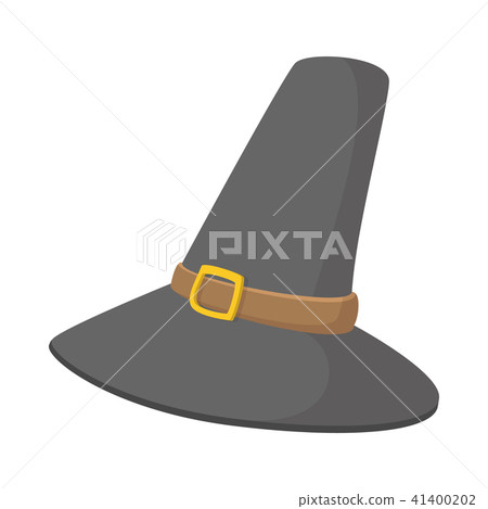 Gorgeous pilgrim hat cartoon icon 41400202