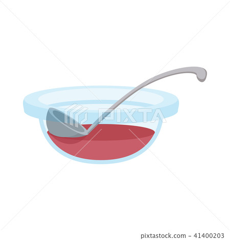 Red rowan juice cartoon icon Red rowan juice cartoon icon 41400203
