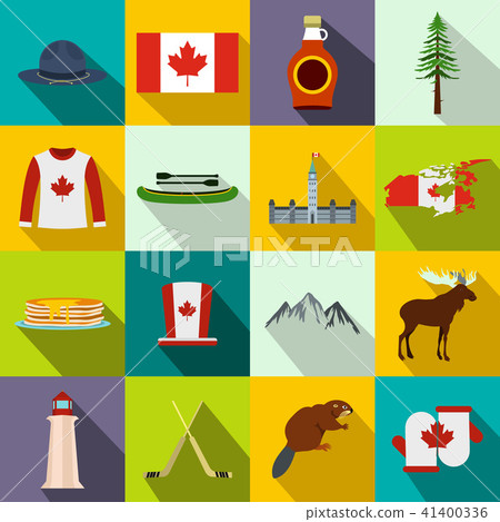 Canada icons flat Canada icons flat 41400336