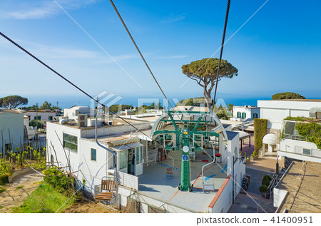 Chairlift in Anacapri at Capri Island, Italy 41400951