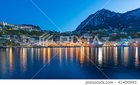 Marina Grande after sunset, Capri island, Italy Marina Grande after sunset, Capri island, Italy 41400993